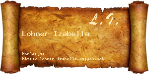 Lohner Izabella névjegykártya